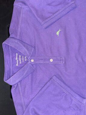 Men's Tommy Bahama Emfielder Purple Polo Shirt Size XL
